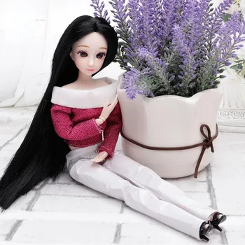 30 см мини подвижная 20 шарнирная кукла игрушка для девочек 3D большие глаза BJD принцесса полная одежда коллекция платьев детская кукла подарок B
