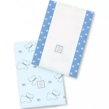 Полотенчики SwaddleDesigns Baby Burpie Set Blue Gray Doggie (SD-611B)