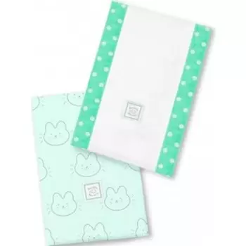 Полотенчики SwaddleDesigns Baby Burpie Set SeaCrystal Baby Bunnie (SD-609SC)