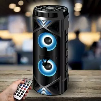 Портативная колонка Ginzzu GM-209, RGB/BT/USB/TF/FM/ ДУ
