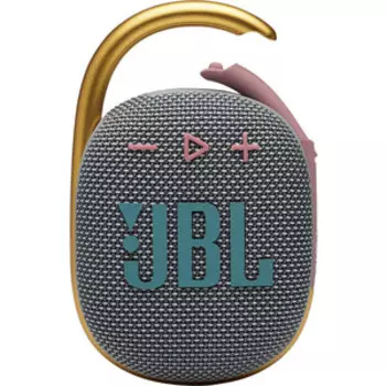 Портативная колонка JBL Clip 4 JBLCLIP4GRY (моно, 5Вт, Bluetooth, 10 ч) серый