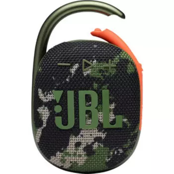 Портативная колонка JBL CLIP 4 (JBLCLIP4SQUAD) (моно, 5Вт, Bluetooth, 10 ч) зеленый