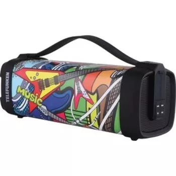 Портативная колонка TELEFUNKEN TF-PS1241B ROCK MUSIC (моно, 12Вт, USB, Bluetooth, FM, 10 ч) черный