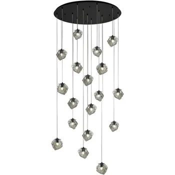 Подвесной светильник ST Luce Portici SL1175.403.18 Черный/Серо-зеленый E14 18*40W