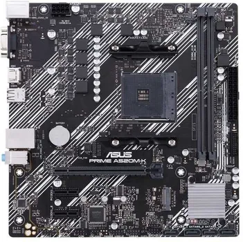 Материнская плата ASUS PRIME A520M-K, SocketAM4, AMD A520, 2xDDR4, PCI-Ex16, 4SATA3, 7.1-ch, GLAN, 6 USB 3.2, VGA, HDMI, mATX, Retail
