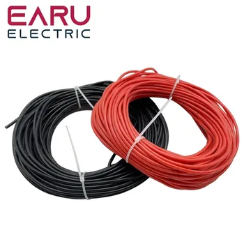 Электрический силиконовый провод EARUELETRIC 5 м красный + 5 м черный 8-30 AWG