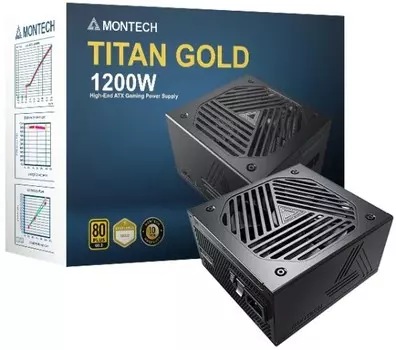 Блок питания ATX Montech TIS0126 1200W, 12VHPWR, 80 PLUS Gold, full modular