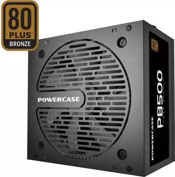 Блок питания ATX Powercase PB500 PS-500B-DC 500W, 80 Plus Bronze