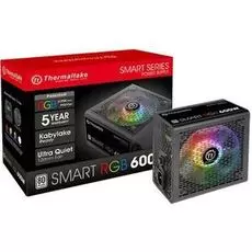 Блок питания ATX Thermaltake Smart RGB 600W PS-SPR-0600NHSAWE-1 aPFC, 120mm FAN, КПД 80+, Ret