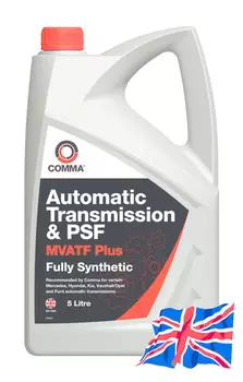 Масло для АКПП и ГУР COMMA MVATF Plus MVATF5L синтетическое 5 л