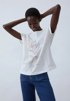 Футболка с принтом Anna Field, цвет off-white