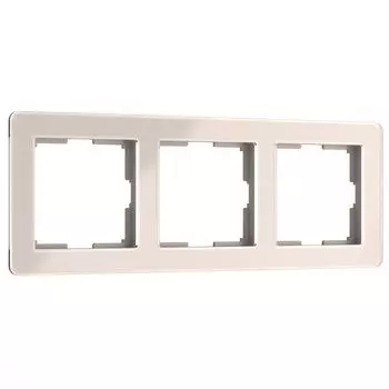 Рамка Werkel Acrylic на 3 поста айвори W0032743 4690389186295