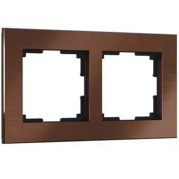 Рамка Werkel Aluminium на 2 поста коричневый алюминий W0021714 4690389158186