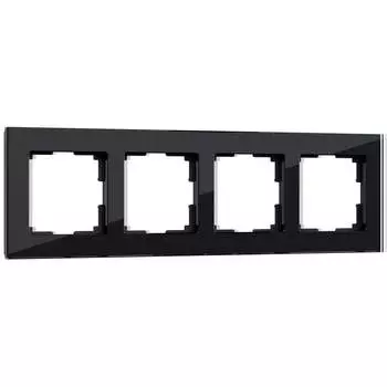 Рамка Werkel Favorit на 4 поста черный W0041108 4690389159954