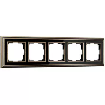 Рамка Werkel Palacio на 5 постов бронза/черный WL17-Frame-05 4690389103766
