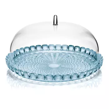 Guzzini Блюдо сервировочное с крышкой 30 см голубое Tiffany S Guzzini
