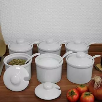 Holst Porzellan Набор баночек для специй с ложками 6 предметов Holst Porzellan