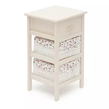 Тумба детская в стиле прованс Provence Butter White Boxes with 'Roses' Buskets