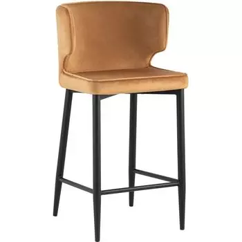 Стул Полубарный Chair посадка 65 см Терракотовый Велюр