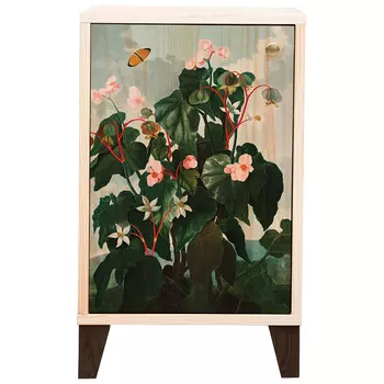 Тумба с цветочным изображением Floral Print Nighstand Natural