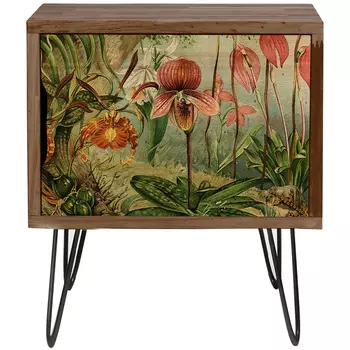 Тумба с цветочным изображением Floral Wood Nightstand 2
