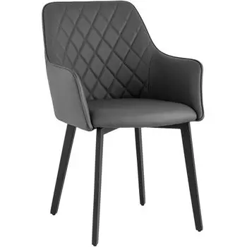 Стул Seoul Chair Серая Экокожа