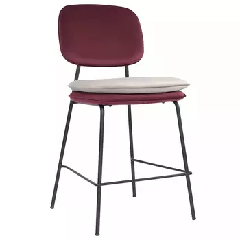 Стул полубарный с мягкой обивкой из велюра Soft Velor Chair