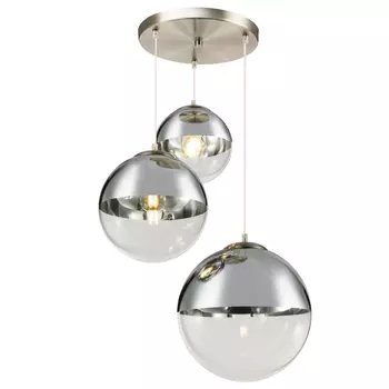 Светильник подвесной Mirror Ball Silver 3 плафона
