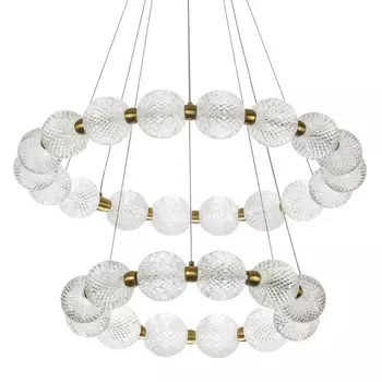 Светодиодная двухъярусная кольцевая люстра Crystal Globule Chandelier
