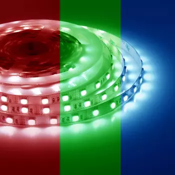 Светодиодная лента 14,4W/m 60LED/m 5050SMD разноцветная 5M