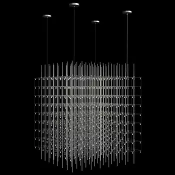 Светодиодная Люстра Куб Universe Square Glass by Quasar 80 см