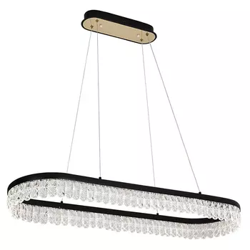 Светодиодная люстра овальной формы Pettico Black