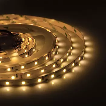 Светодиодная влагозащищенная лента 4,8W/m 60LED/m 3528SMD теплый белый 5M