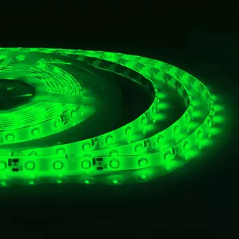 Светодиодная влагозащищенная лента 4,8W/m 60LED/m 3528SMD зеленый