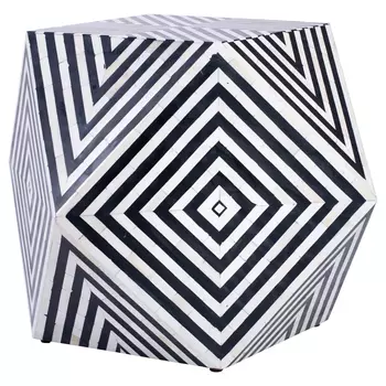 Табурет Geometric Cube Table Инкрустация кость