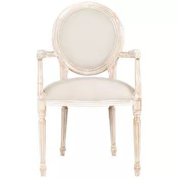 Стул с подлокотниками из массива бука бежевый Solid Luxury