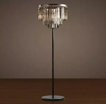 Торшер RH 1920S ODEON Clear Glass Flor Lamp SMOKE