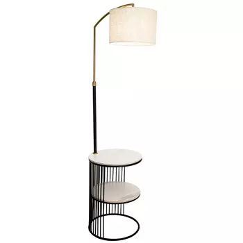 Торшер с абажуром и приставным столом Zullo Lighting and Furniture Floor Lamp