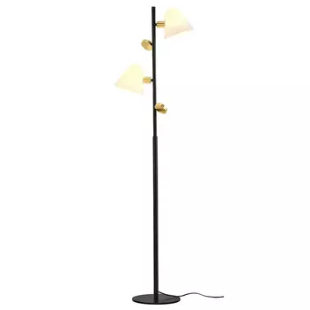 Торшер с двумя белыми матовыми плафонами Wind Bells