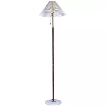 Торшер с плиссированным белым абажуром Pleated White Floor Lamp