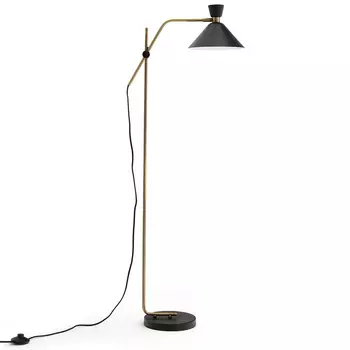 Торшер с поворотным плафоном Davy Brass Floor Lamp