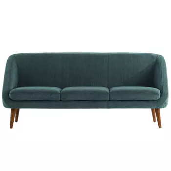 Трехместный диван с обивкой из велюра Belanger Sofa