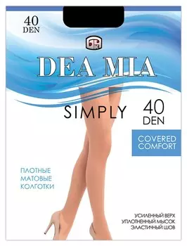 Колготки DEA MIA Simply 40 Den, размер 4, Nero (Черный)