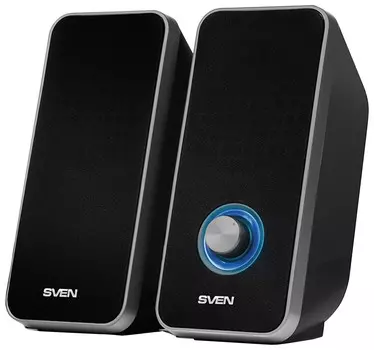 Колонки компьютерные SVEN 325, 2.0, 2х3 Вт, пластик, черные
