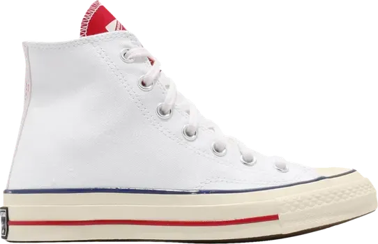 Кроссовки Converse Chuck 70 Hi White University Red, белый
