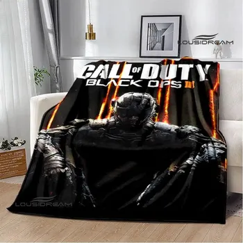 Игровой код, одеяло Call of Duty, теплое одеяло с фланцем, мягкое и удобное одеяло, одеяло для домашнего путешествия, подкладка для кровати, подарок на день рождения 125x150cm