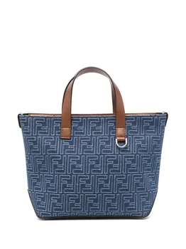 Маленькая сумка-тоут с логотипом FF FENDI, синий