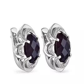 Серьги с английским замком из серебра 12-065-1300