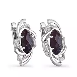 Серьги с английским замком из серебра 12-066-1300