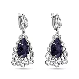Серьги с английским замком из серебра 12-068-1300